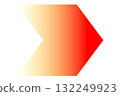Red gradient arrow with transparent background 132249923