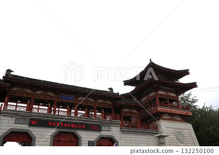 Starting point of the Silk Road: Scenery of the grounds of Qinglong Temple in Xi'an, China 132250100