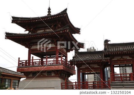 Starting point of the Silk Road: Scenery of the grounds of Qinglong Temple in Xi'an, China 132250104