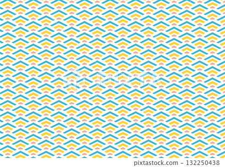 Cute Japanese pattern material: Seigaiha Cute Japanese pattern material: Seigaiha 132250438