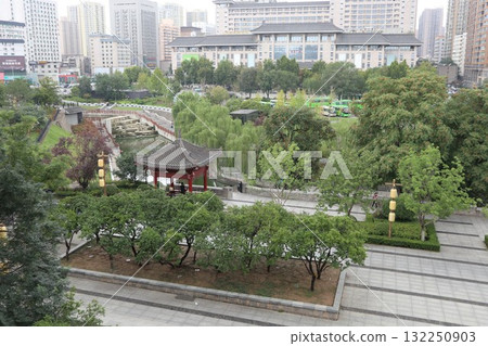 The starting point of the Silk Road: Andingmen, the western gate of Xi'an, China 132250903