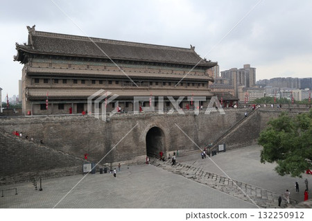 The starting point of the Silk Road: Andingmen, the western gate of Xi'an, China 132250912