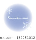 Winter seasonal round frame material: snowflakes 132251012