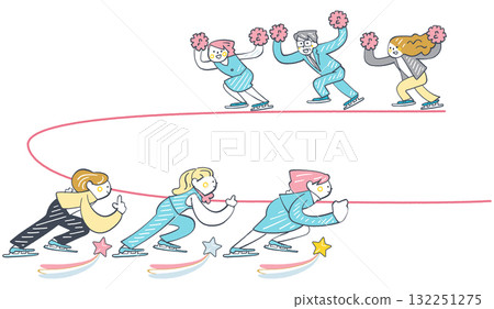 速度滑冰（團體追逐賽）若葉隊－職場合作，支持年輕女性 132251275
