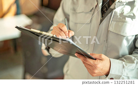 Image of workers checking safety during check work Image of workers checking safety during check work 132251281