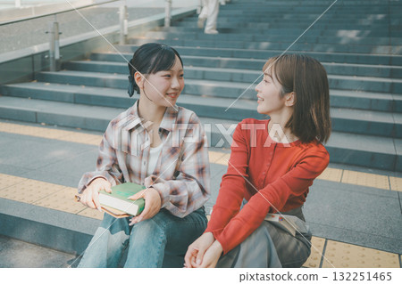 Female college campus life Female college campus life 132251465