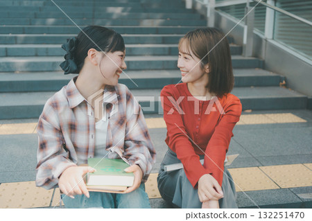 Female college campus life Female college campus life 132251470