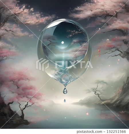 A world of unrivaled beauty. Fantasy landscape illustrations from another world. 132251566