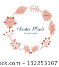 Winter plant wreath 132253167
