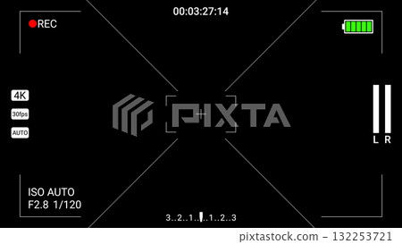 Camera recording interface - vector illustration Camera recording interface - vector illustration 132253721