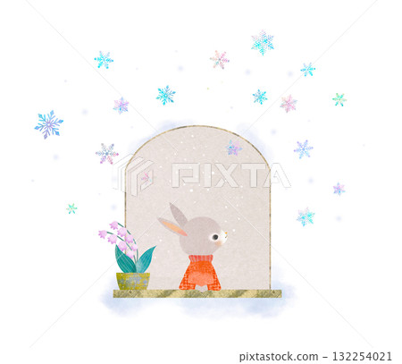 Rabbit and snow Rabbit and snow 132254021