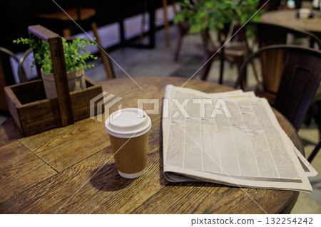 coffee on the cafe table coffee on the cafe table 132254242