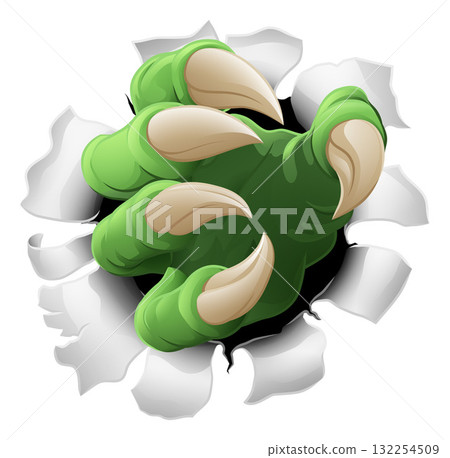 Claw Monster Dinosaur Eagle Dragon Hand Rip Tear Claw Monster Dinosaur Eagle Dragon Hand Rip Tear 132254509