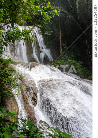 Saluopa waterfall in the tropical forest of Tentena, Sulawesi, Indonesia Saluopa waterfall in the tropical forest of Tentena, Sulawesi, Indonesia 132254597