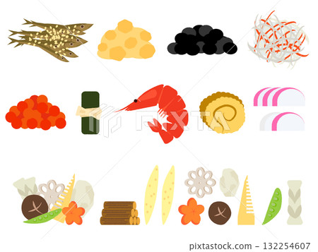 Illustration of Osechi cuisine (event 29) Illustration of Osechi cuisine (event 29) 132254607