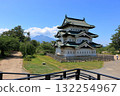 Hirosaki Castle in Hirosaki, Aomori, Japan. The only Edo era feudal castle left in northeastern Japan 132254967