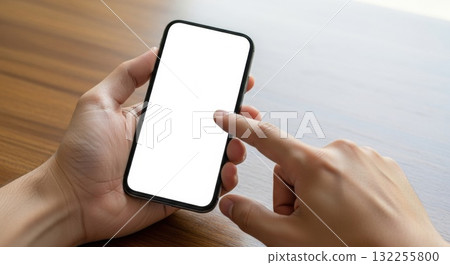 Smartphone white screen mockup Smartphone white screen mockup 132255800