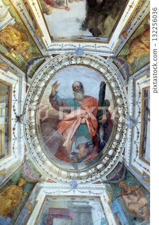 Saint Andrew, fresco in Basilica of Santa Croce (Basilica of the Holy Cross) in Florence, Italy 132256036