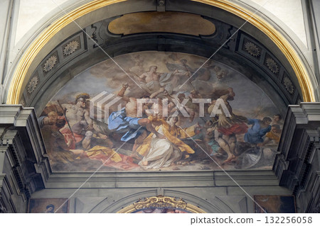 The Stoning of Saint Stephen, Badia Fiorentina church in Florence, Italy The Stoning of Saint Stephen, Badia Fiorentina church in Florence, Italy 132256058