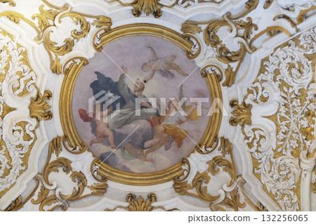 Saint Dominic in glory, fresco stucco by Pietro Dandini, Santa Maria Novella Principal Dominican church in Florence, Italy Saint Dominic in glory, fresco stucco by Pietro Dandini, Santa Maria Novella Principal Dominican church in Florence, Italy 132256065