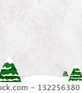 水彩雪景背景框架圖（方形） 132256380