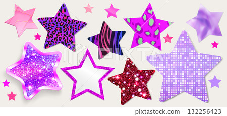 Star collage elements 132256423