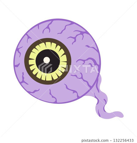 cartoon eyeball in flat style 132256433