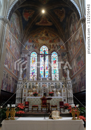 High Altar in the Santa Maria Novella Principal Dominican church in Florence, Italy High Altar in the Santa Maria Novella Principal Dominican church in Florence, Italy 132256448