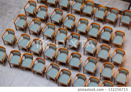 Chairs in row, Croatian Academy of Sciences and Arts in Zagreb Chairs in row, Croatian Academy of Sciences and Arts in Zagreb 132256715