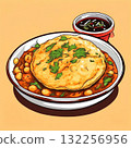 an AI Image Generator, Delicious Curry Dumplings Garnished With Cilantro in a Bowl 132256956