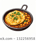 an AI Image Generator, Delicious Curry Dumplings Garnished With Cilantro in a Bowl 132256958