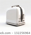 an AI Image Generator, Retro-Style Toaster with Unique Design and Vibrant Orange Accents 132256964