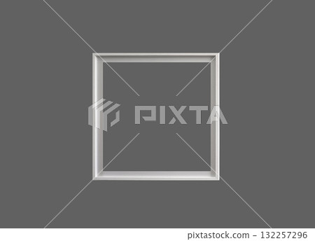 Frame stands isolated on white background. Simple square wooden border in minimalist modern design Frame stands isolated on white background. Simple square wooden border in minimalist modern design 132257296