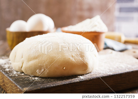 dought and ingredients, fresh dought dought and ingredients, fresh dought 132257359