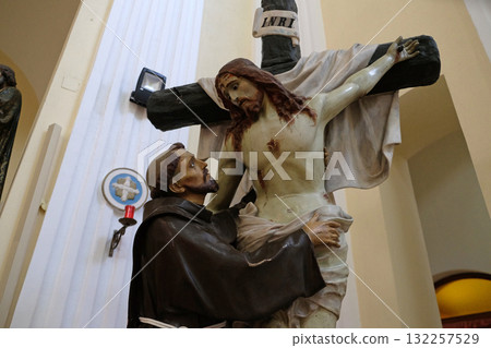 St. Francis removes Jesus from the cross, Franciscan church in Shkoder, Albania 132257529