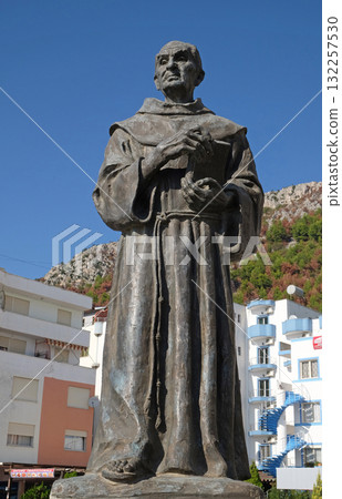 Memorial of At Zef Pllumi Albanian Franciscan priest and memoirist in Shengjin, Albania 132257530