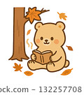 可愛的熊在看書 132257708