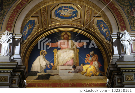 Saint Francis Xavier presenting to Jesus Christ the people he has converted, St Francis Xavier's Church in Paris, France 132258191