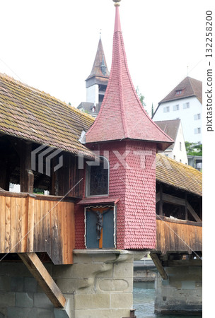 The Spreuer Bridge (Spreuerbrucke, formerly also Muhlenbrucke) in Lucerne, Switzerland The Spreuer Bridge (Spreuerbrucke, formerly also Muhlenbrucke) in Lucerne, Switzerland 132258200