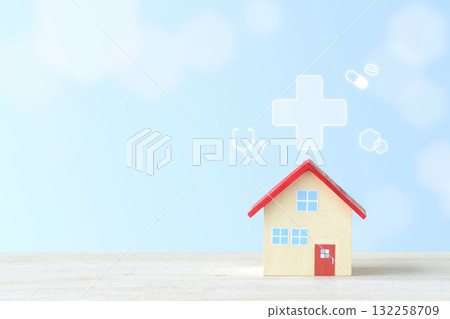 Home medical symbol mark - Image representing home medical care Home medical symbol mark - Image representing home medical care 132258709