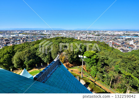 愛知縣:從小牧山城眺望小牧市和一宮市 愛知縣:從小牧山城眺望小牧市和一宮市 132259042