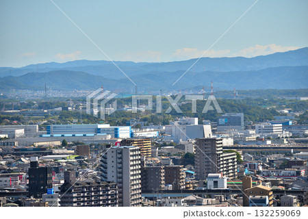Aichi Prefecture: View from Komakiyama Castle, towards Komaki City and Kasugai City Aichi Prefecture: View from Komakiyama Castle, towards Komaki City and Kasugai City 132259069
