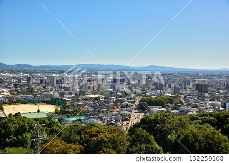愛知縣：從小牧山城眺望小牧市和春日井市 132259108