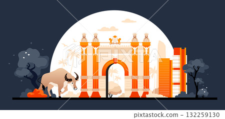 Travel to Spain - colorful flat design style illustration Travel to Spain - colorful flat design style illustration 132259130