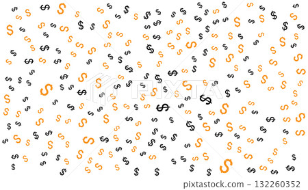 Abstract Dollar Symbols Pattern on White Background. 132260352
