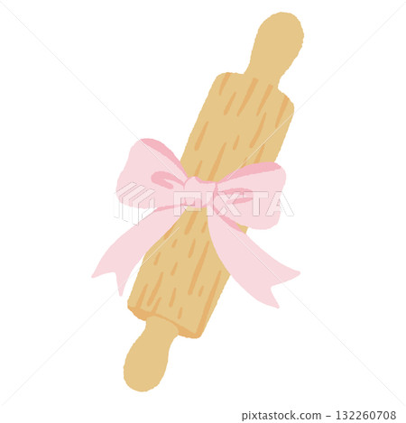 Rolling pin with pink bow illustration pastel coquette Christmas baking clipart kawaii bakery aesthetic art hand drawn for cards invitations and crafts Rolling pin with pink bow illustration pastel coquette Christmas baking clipart kawaii bakery aesthetic art hand drawn for cards invitations and crafts 132260708