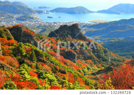 [Kagawa Prefecture] Autumn leaves at Kankakei Gorge on a clear day 132260728