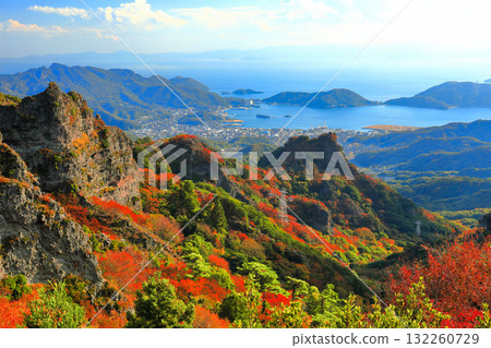 [Kagawa Prefecture] Autumn leaves at Kankakei Gorge on a clear day 132260729