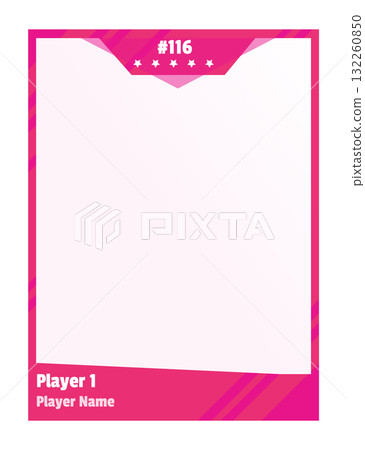 Game sports card template. Trading frame for football, basketball and hockey players. Vector illustration 132260850