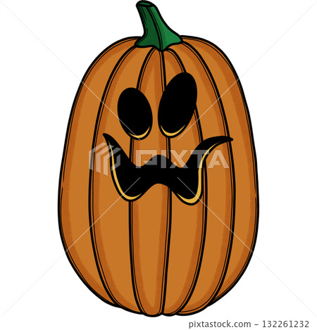 Halloween pumpkin face  132261232